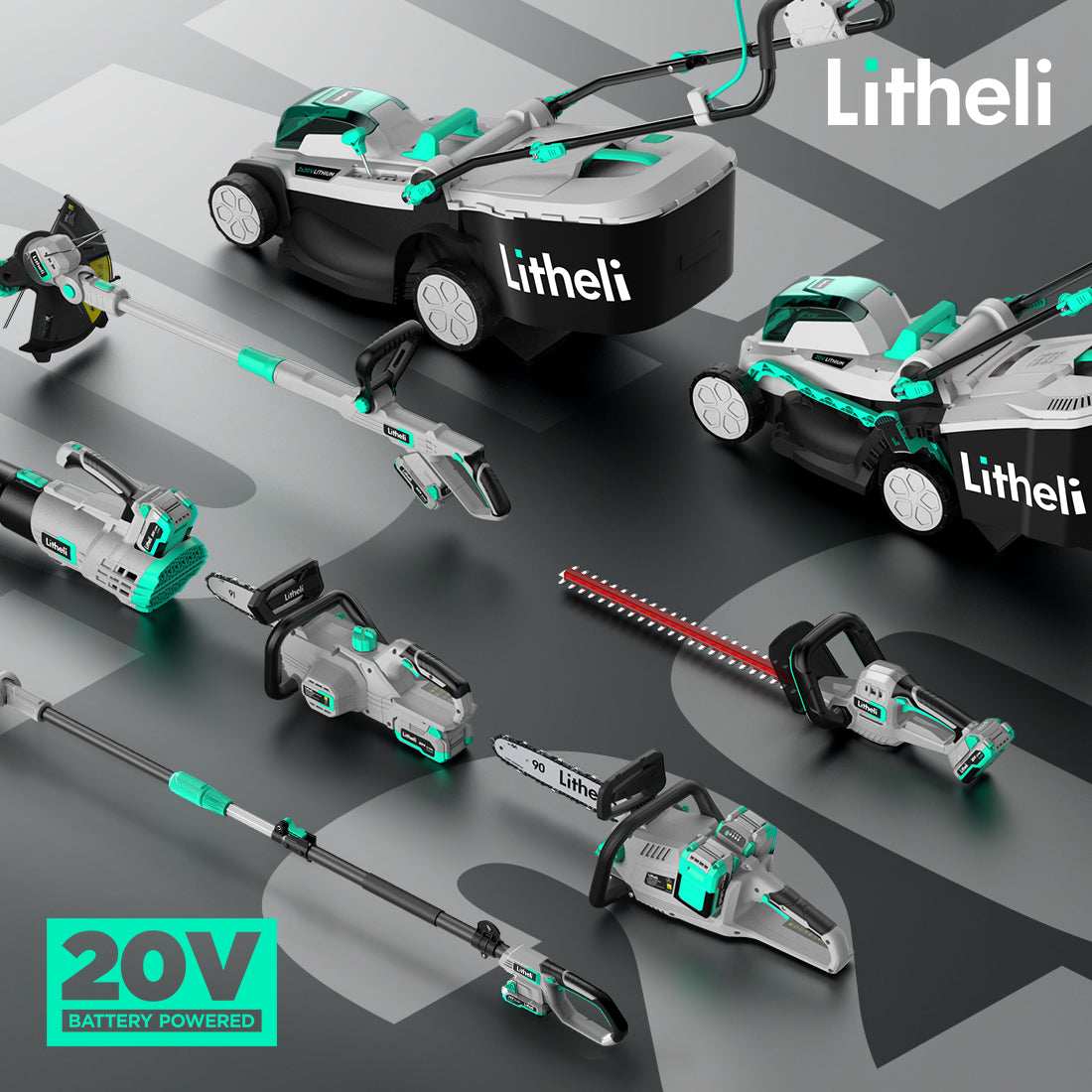 Litheli 20V 13" Cordless Lawn Mower 16.34 in with Brushless Motor + 4.0Ah Battery & Charger 27.3 lb, Manpower driven