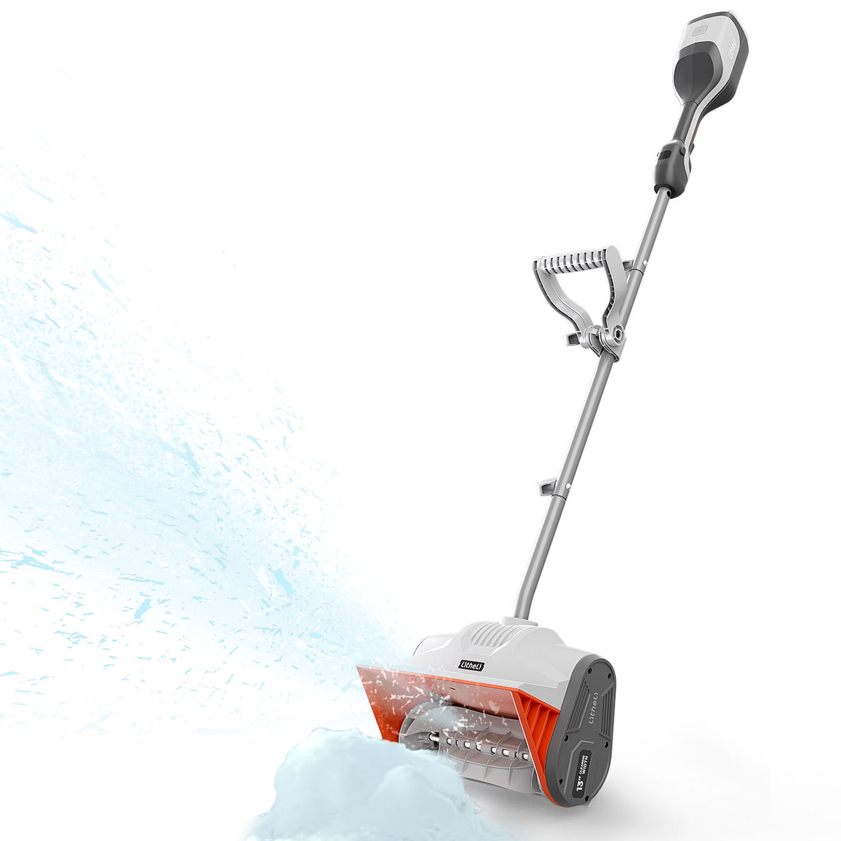 U20 2x20V 13" Brushless Cordless Snow Shovel | Includes 2×4.0Ah Batteries | 10 lbs, 25ft Snow Throw