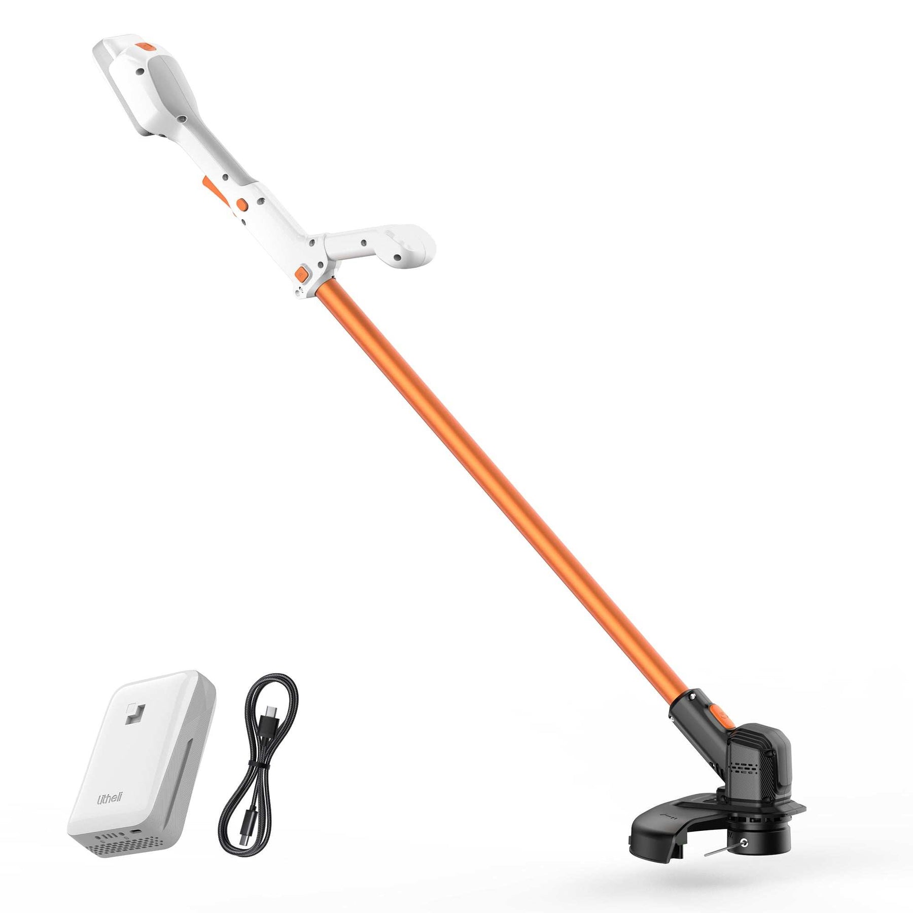Litheli 20V 10" Cordless String Trimmer, Battery Powered Grass Trimmer & Weed Wacker, With 2.5Ah Battery, for Garden, Yard and Farm