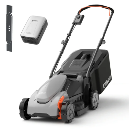 Litheli 20V Cordless Electric Lawn Mower, 13-Inch, Brushless Motor, 5-Position Height Adjustment, with 5.0Ah Battery, for Lawns & Gardens