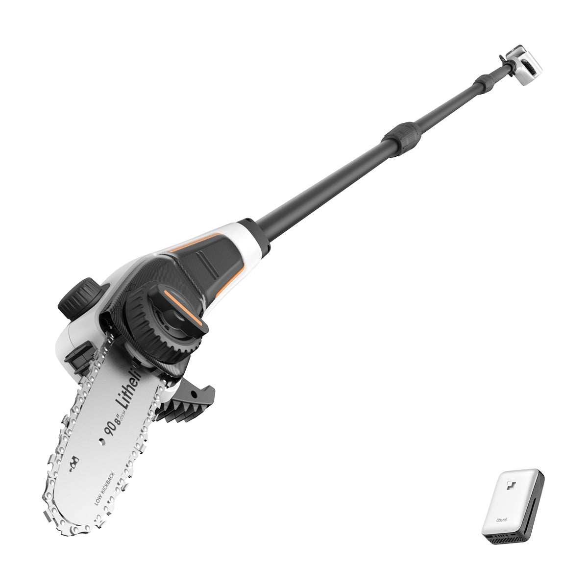 Litheli U20 20V Cordless Pole Saw with 2.5Ah battery, lightweight pruning tool for safe tree trimming
