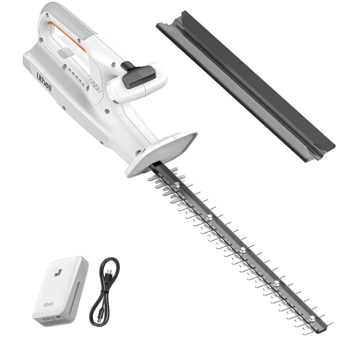 Litheli 20V 16-inch cordless electric hedge trimmer with 2.5Ah portable battery for home gardening