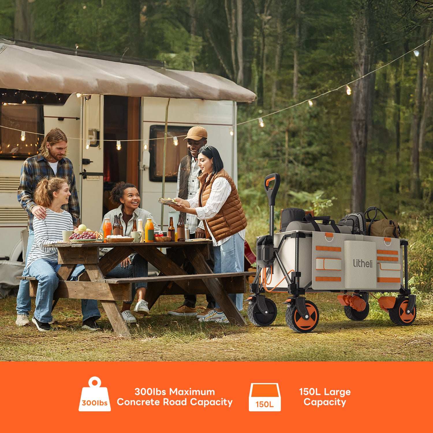 Dual-motor electric wagon designed for safe, reliable, and efficient outdoor transport