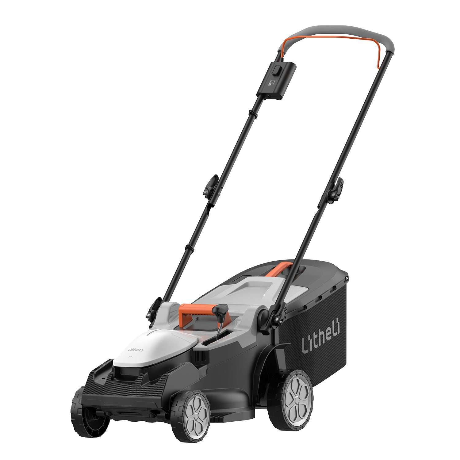 Litheli Handy+ U20 40V 16-Inch Cordless Lawn Mower with foldable handle and 40L grass bag