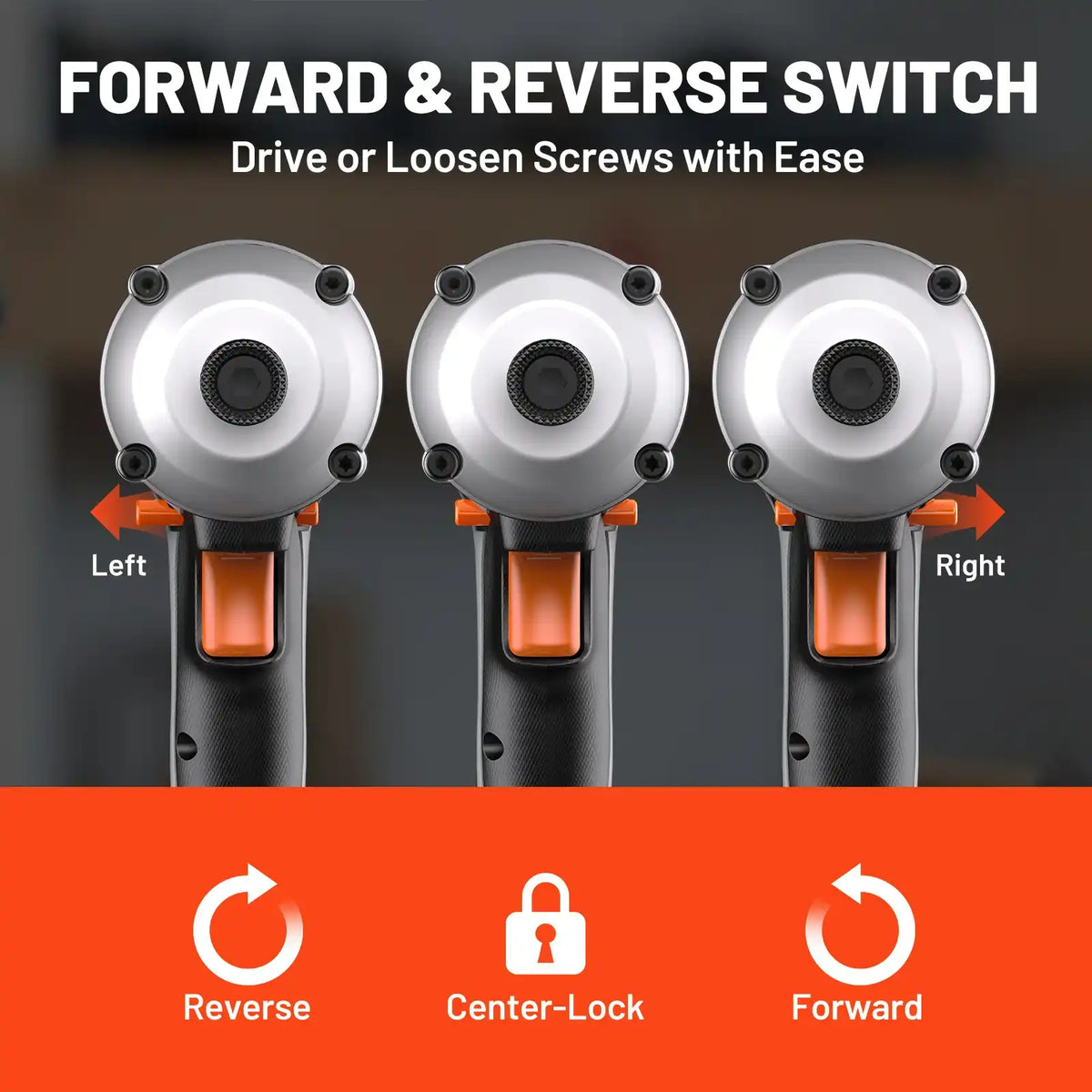 Litheli 20V Cordless Impact Driver, 1/4" Hex, 180N·m Torque, 2.0Ah Battery, 20 Bits, Tool Bag.