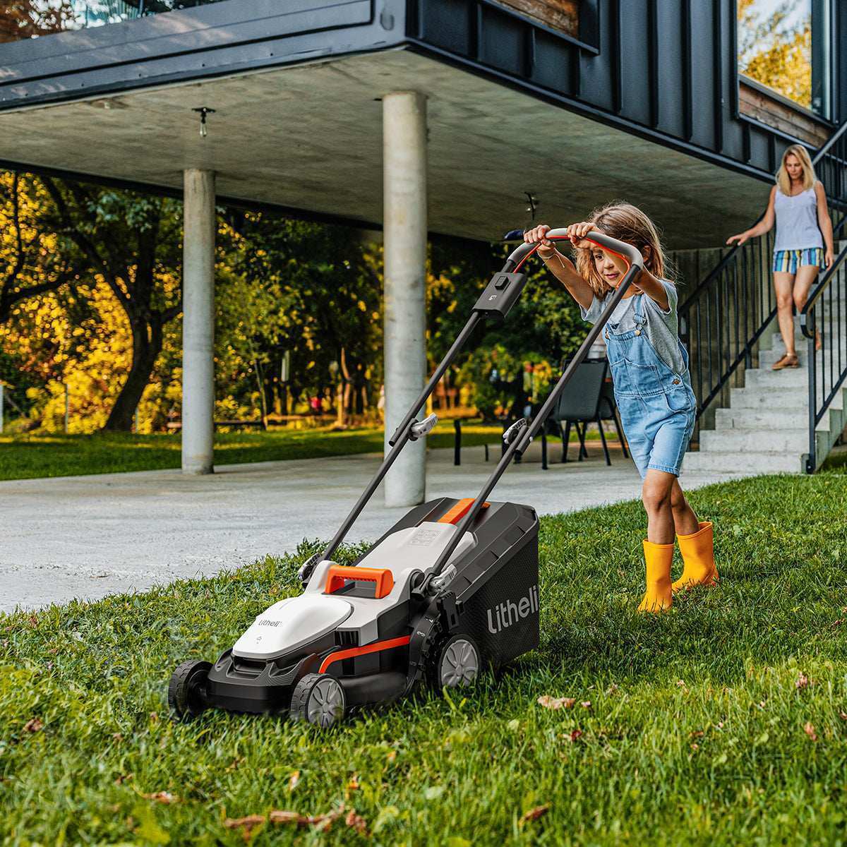 Adjustable 5-level cutting height on Litheli Handy+ U20 cordless lawn mower