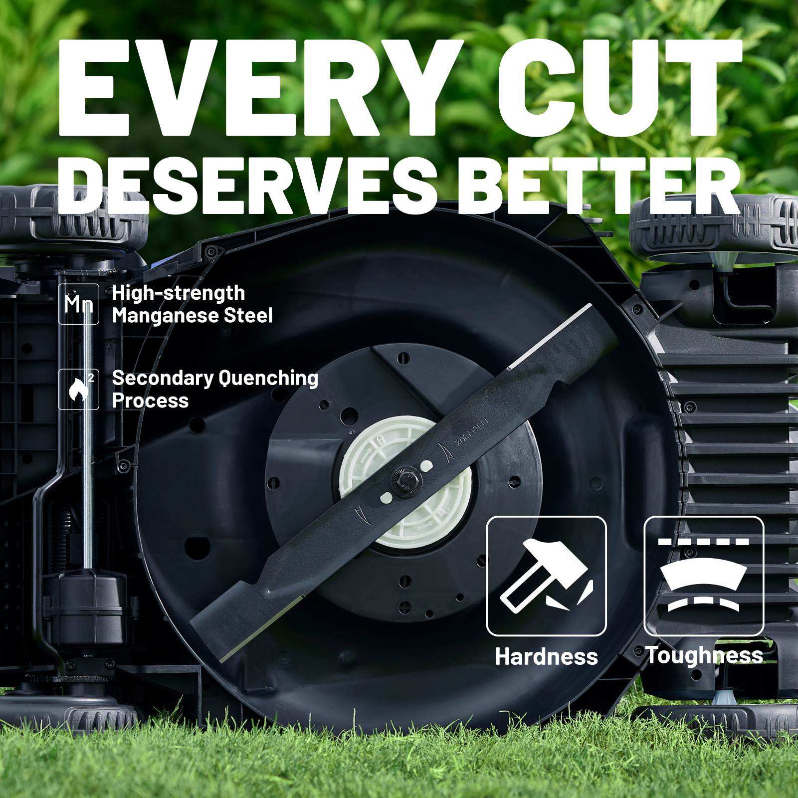 Litheli Cordless Lawn Mower, 40V(2*20V) Electric Lawn Mowers, 18 Inch Brushless Mower, 6-Adjustable Height, Self-propelled, With 2*4.0Ah Battery and Rapid Charge, for Garden/Yard/Farm