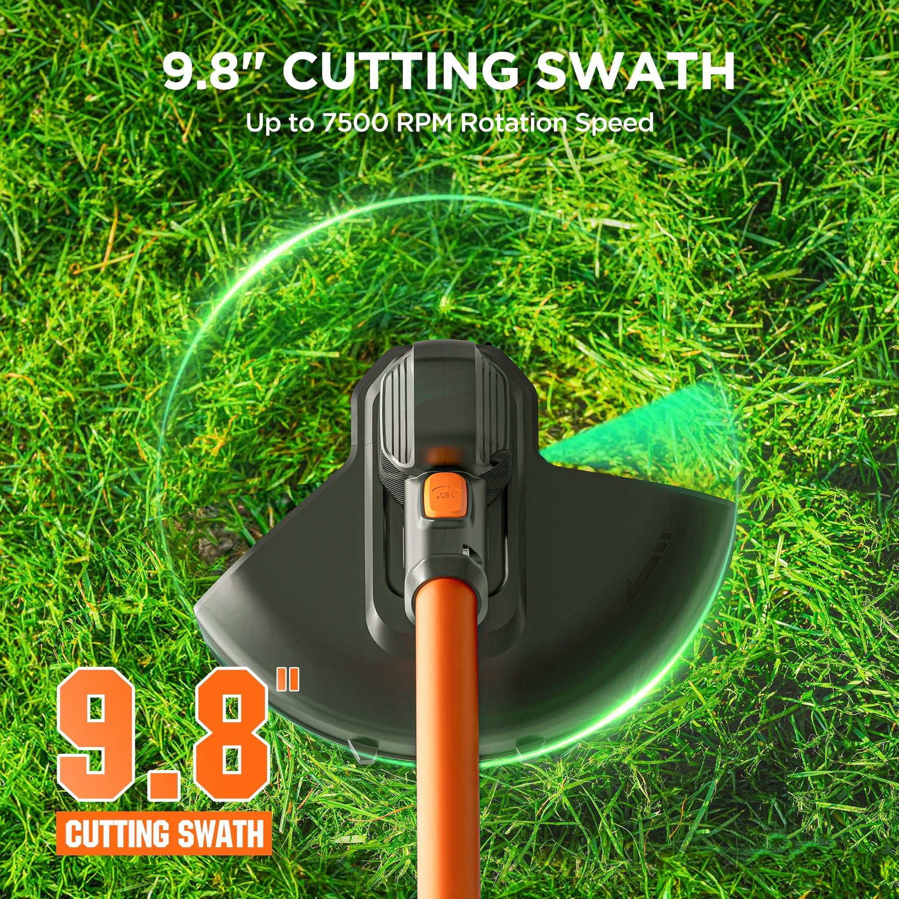 Litheli 20V 10" Cordless String Trimmer, Battery Powered Grass Trimmer & Weed Wacker, With 2.5Ah Battery, for Garden, Yard and Farm