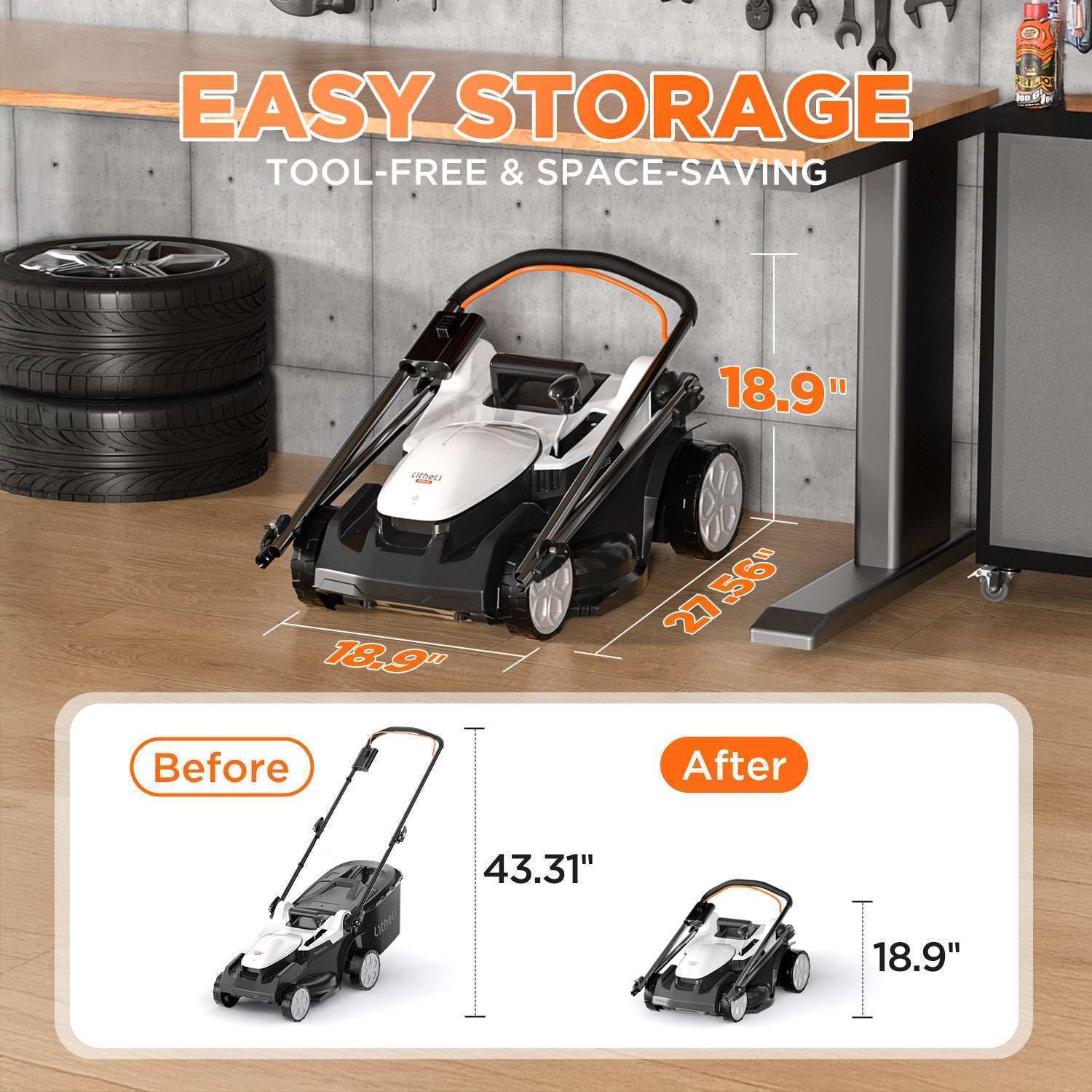 Ergonomic walk-behind lawn mower designed for comfort and control