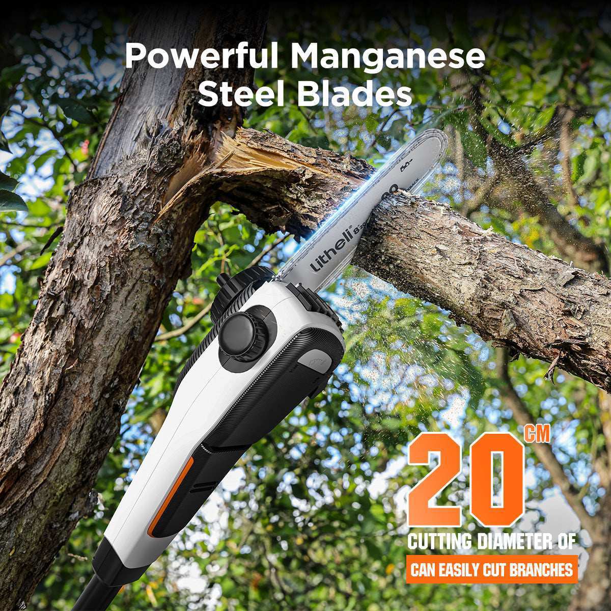 Tool-less chain tensioning feature for quick and convenient chain adjustments
