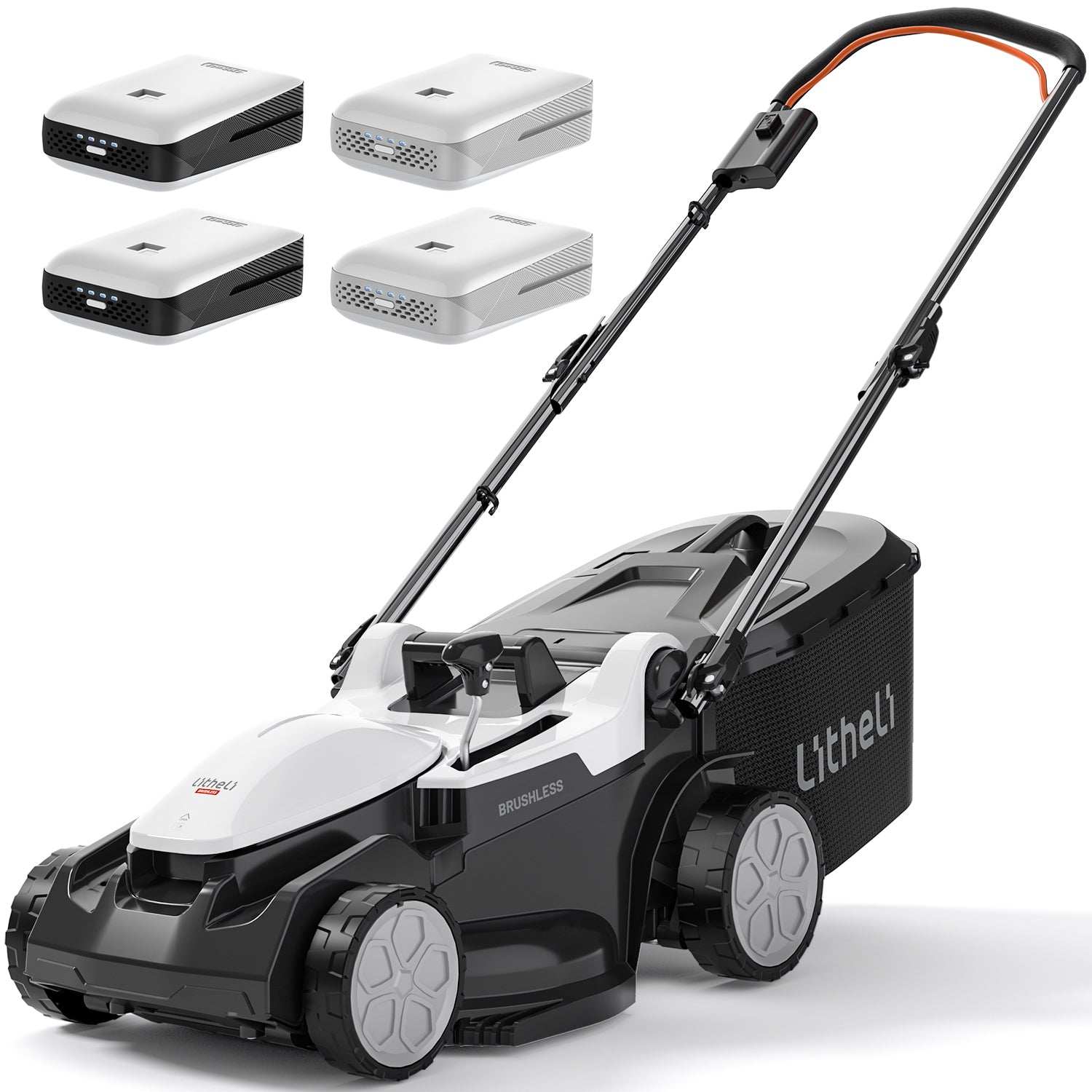 Litheli 40V brushless and brushed lawn mower models with grass catcher