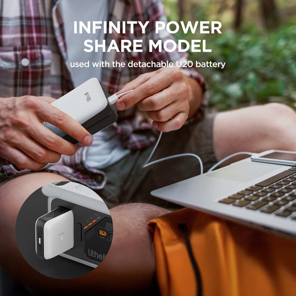 Lightweight 8.8 lbs portable generator with ergonomic built-in handle for easy transport