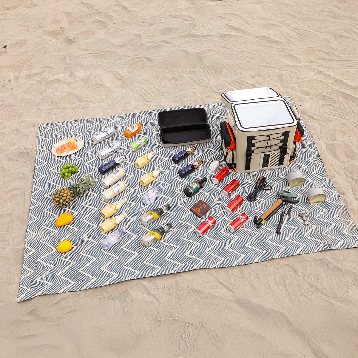 Quiet compressor camping cooler for fresh food storage in the wilderness