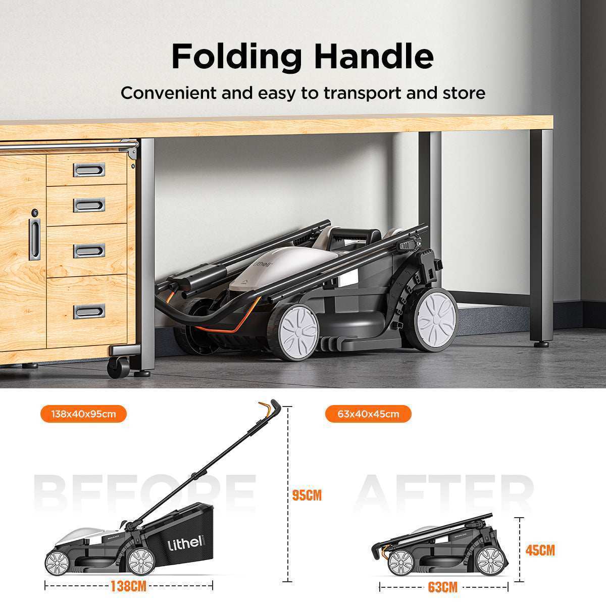 Quick two-step start system for effortless operation of Litheli U20 lawn mower