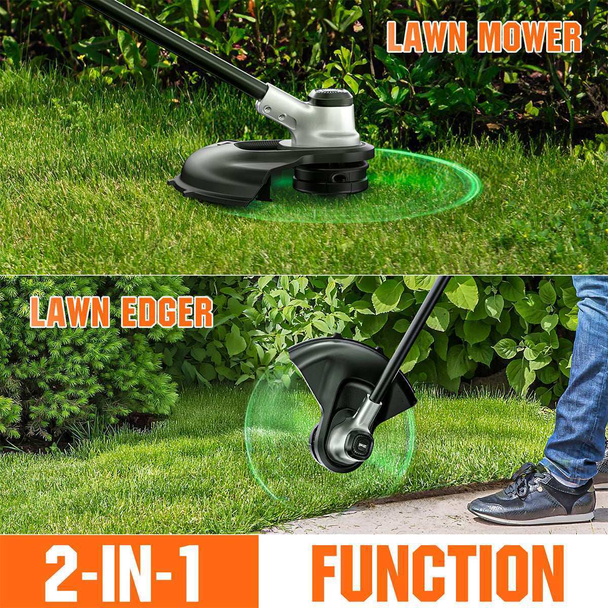 Adjustable auxiliary handle ensures balance and comfort while trimming
