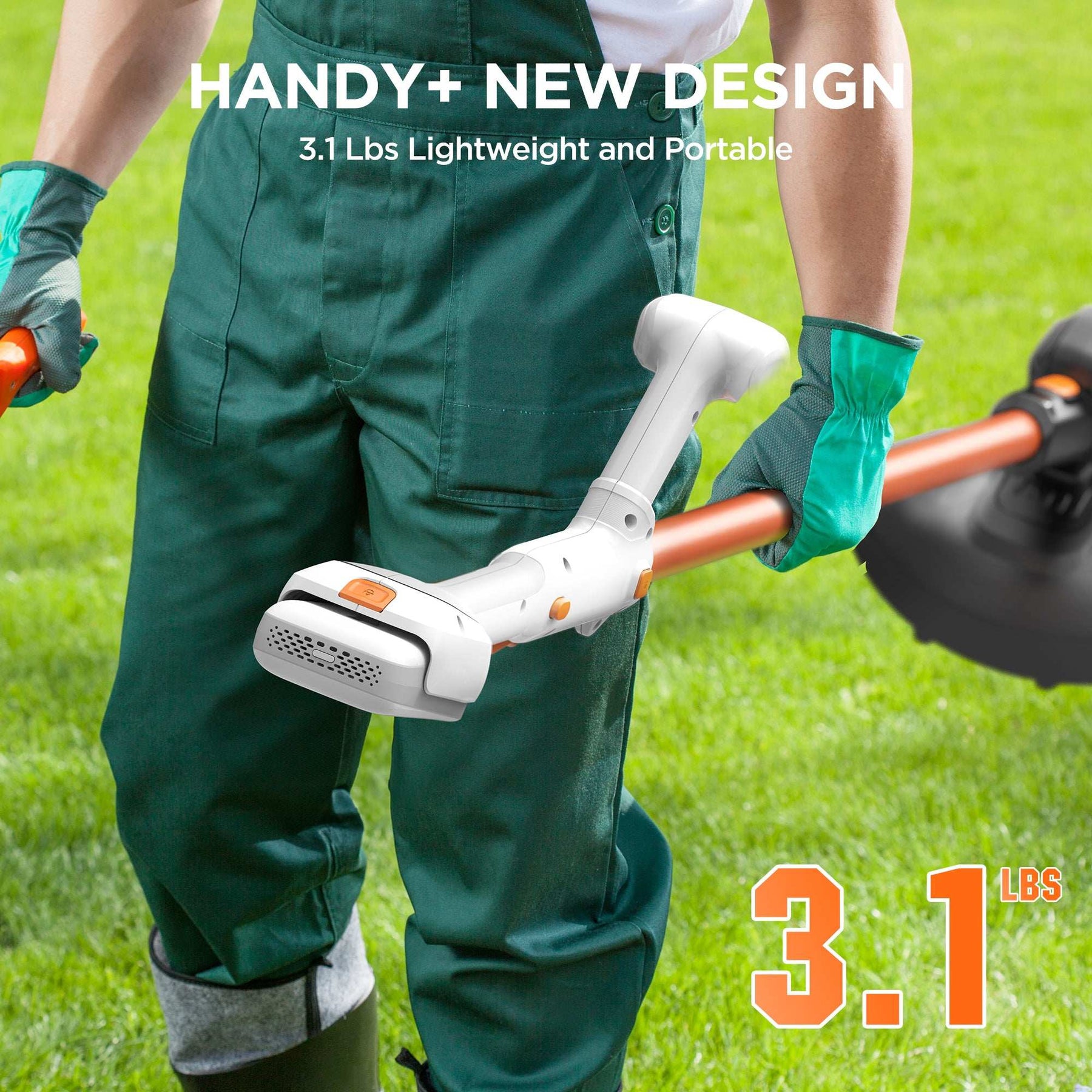 Litheli 20V 10" Cordless String Trimmer, Battery Powered Grass Trimmer & Weed Wacker, With 2.5Ah Battery, for Garden, Yard and Farm