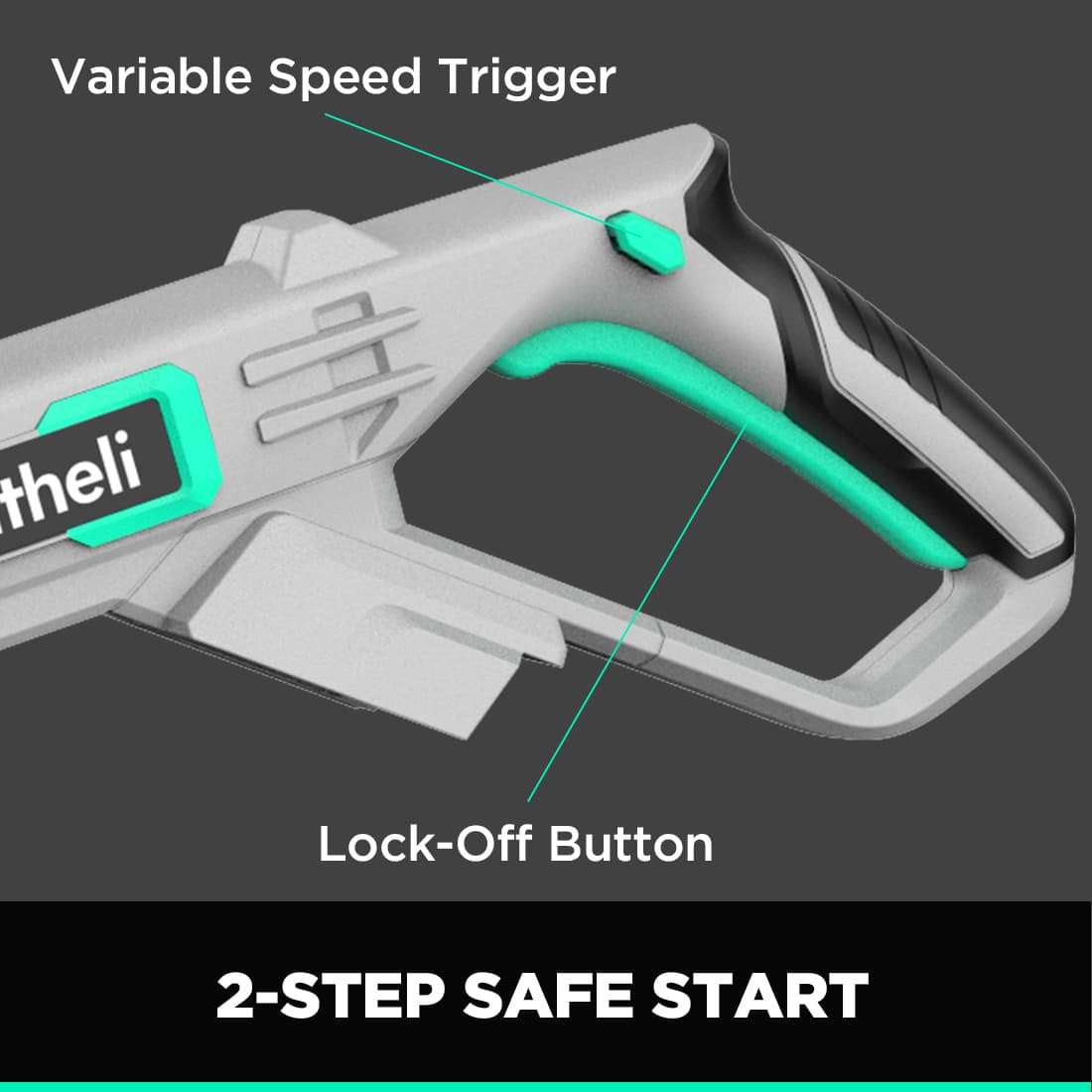Litheli 20V 12" Cordless String Trimmer, Battery Powered Grass Trimmer & Wheeled Edger with 2.0Ah Battery and Charger
