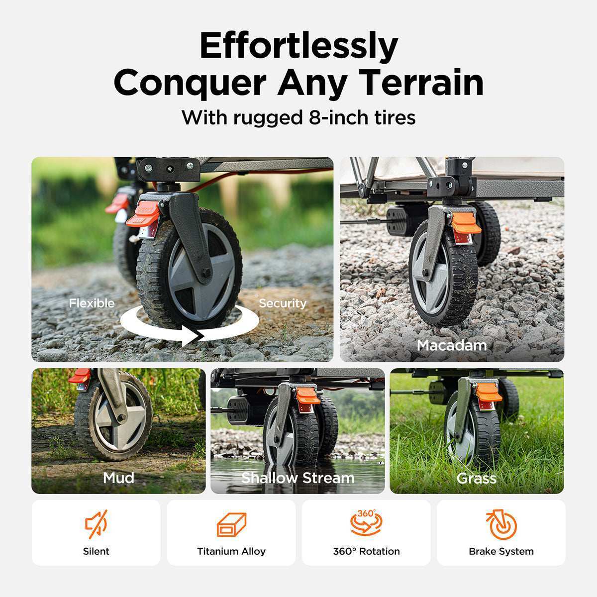 Battery powered wagon capable of climbing inclines up to 10 degrees effortlessly