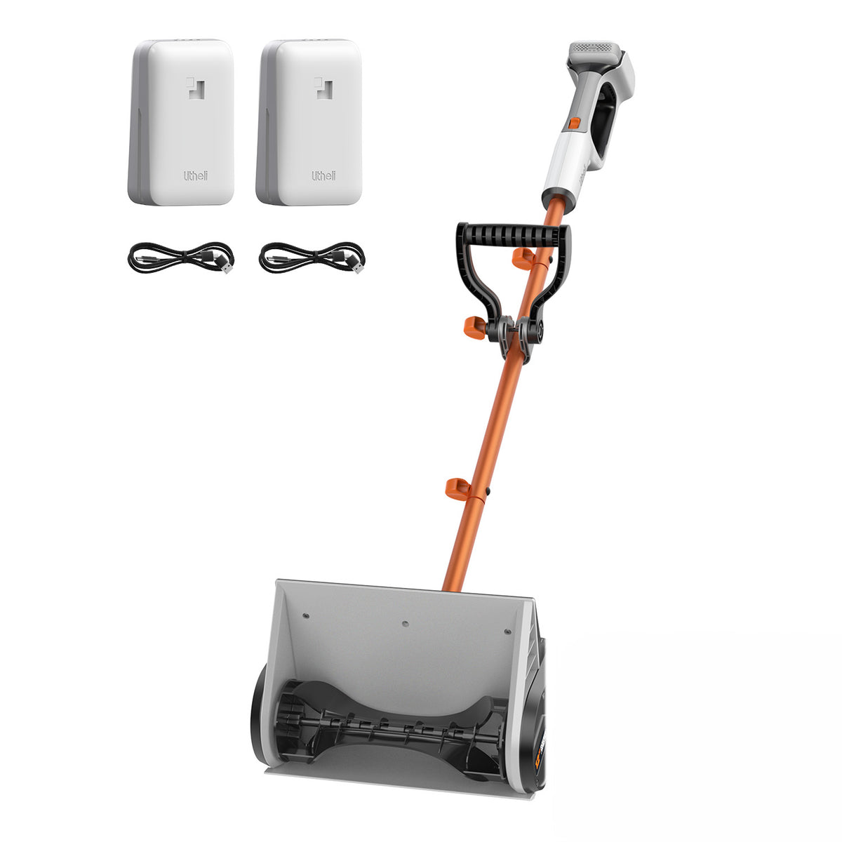 U20 2x20V 12" Brushed Cordless Snow Shovel | Includes 1x4.0Ah + 1x2.0Ah Batteries | 9.3lbs, 20ft Snow Throw