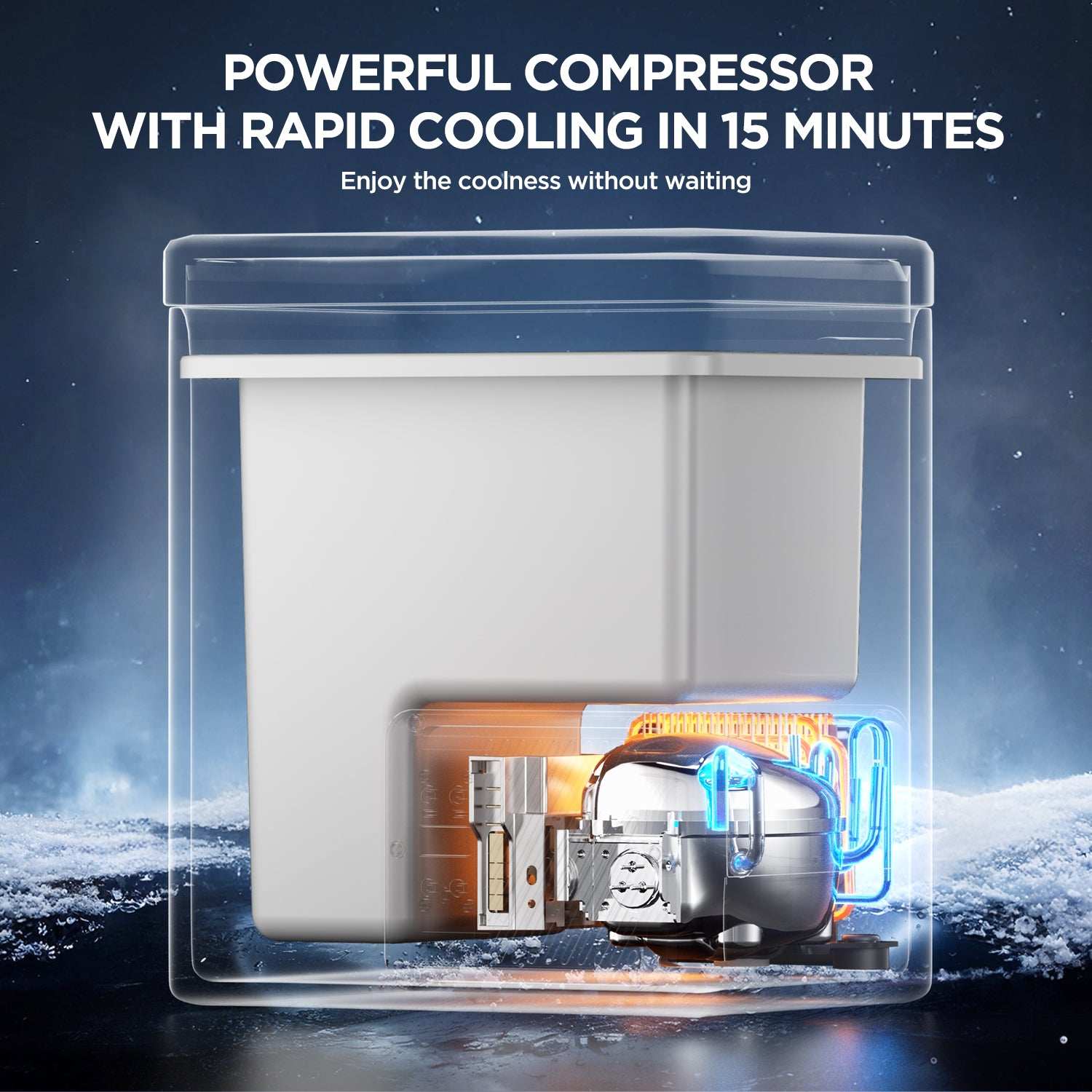 Litheli 16L Backpack Refrigerator, 55W Portable Electric Fridge Freezer Compressor Cooler for Fast Cooling Down to -4°F with Ergonomic Backpack Design for Camping Car RV Home