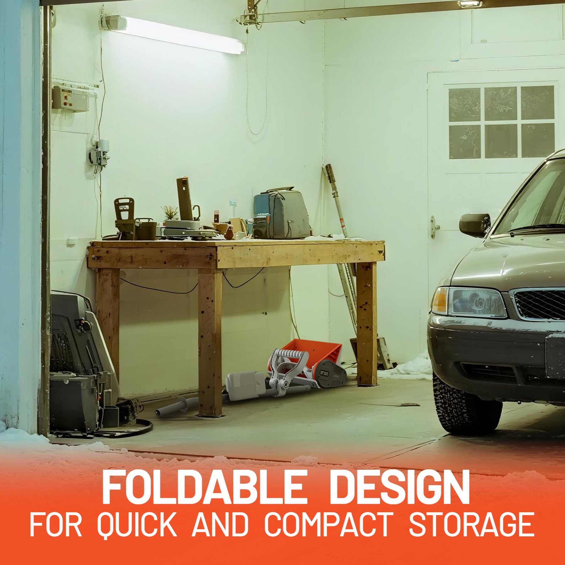 U20 20V 13" Brushless Cordless Snow Shovel | Includes 1×4.0Ah Battery | 10.3lbs, 20ft Snow Throw, Clears up to 4-car Driveways