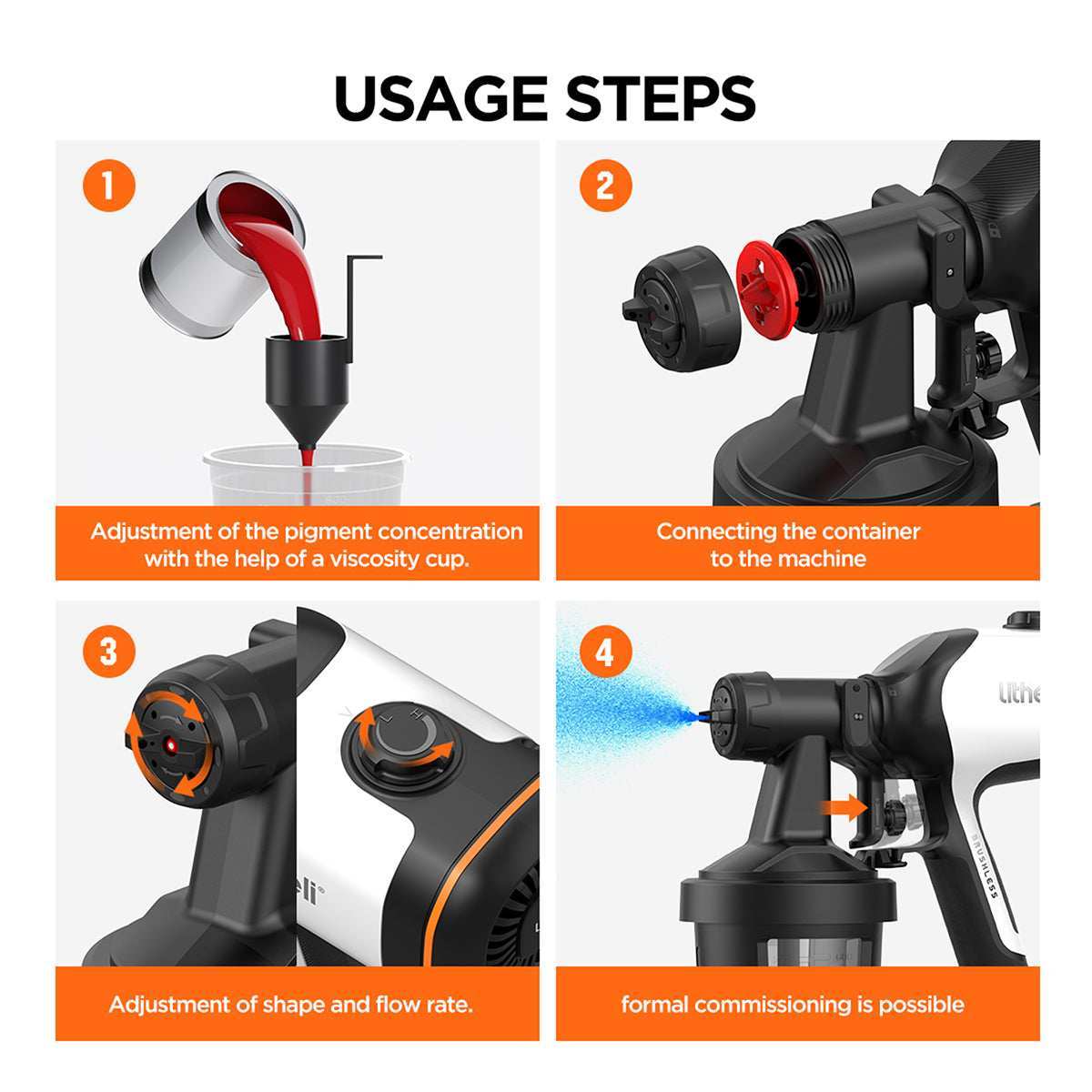Handy 20V paint sprayer tool with consistent spray power for professional-looking results