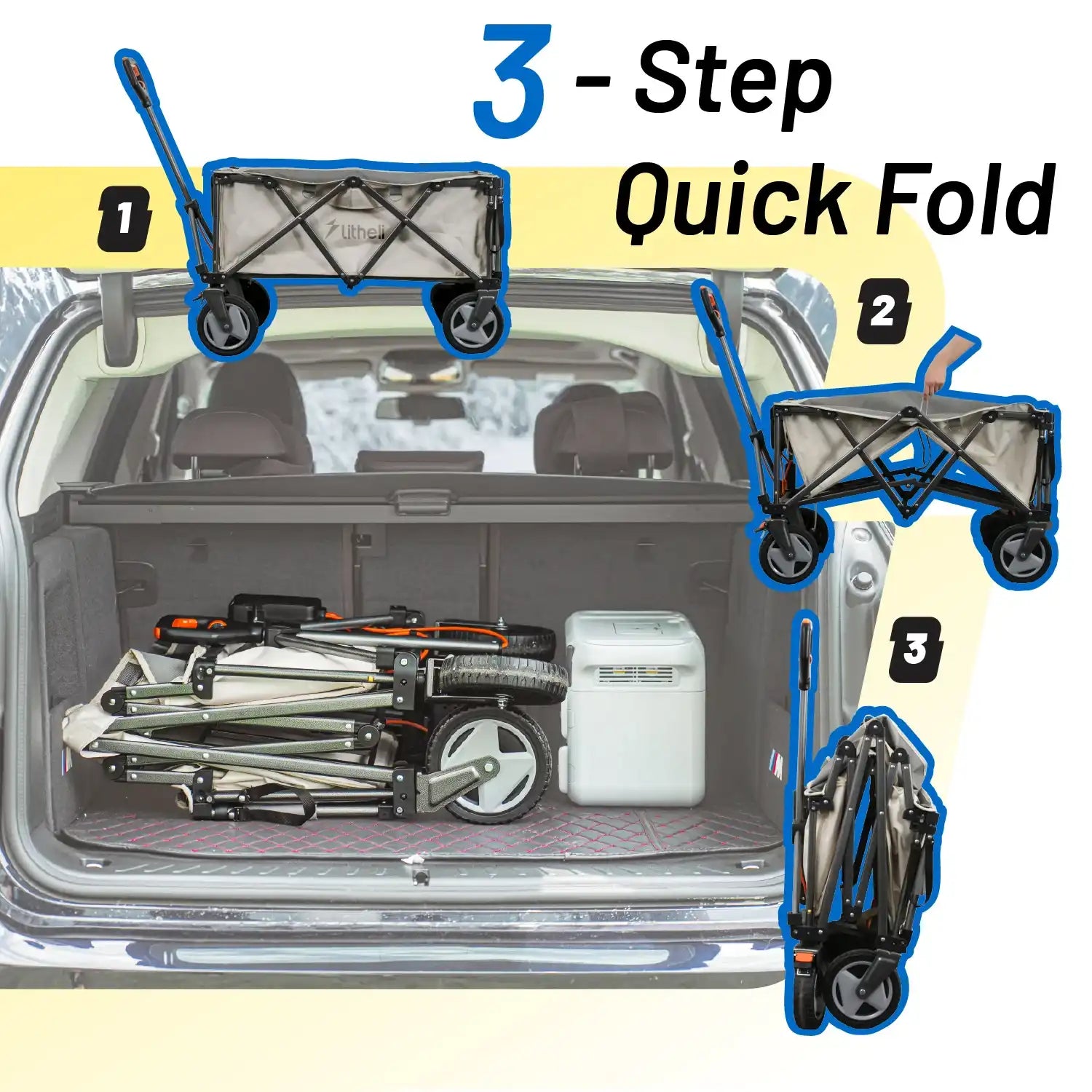 Top view of Litheli V100 wagon showing spacious interior storage capacity