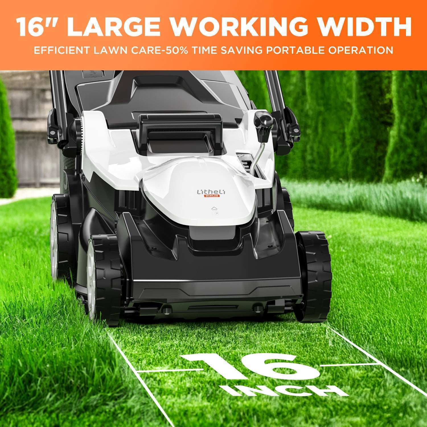 Powerful brushless motor lawn mower for smooth and reliable grass cutting