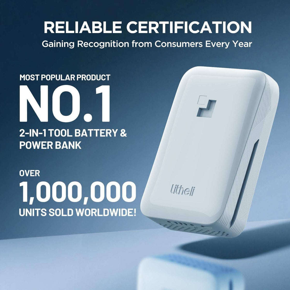 Litheli 4.0Ah 20V 2-in-1 Tool Battery & Power Bank