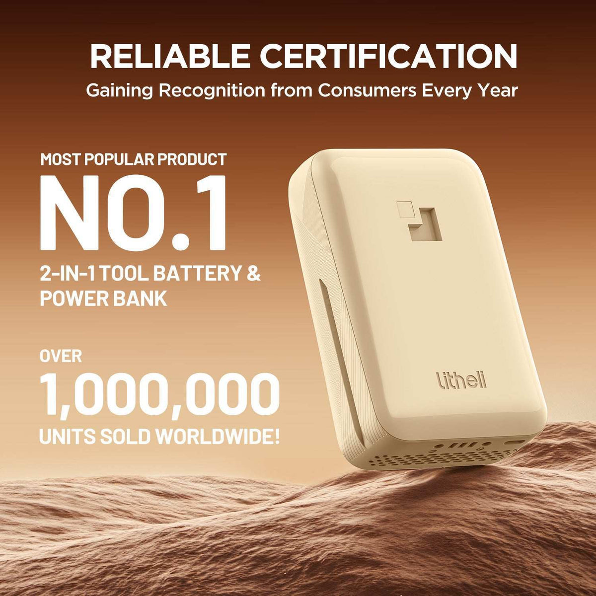 Litheli 2.0Ah 20V 2-in-1 Tool Battery & Power Bank