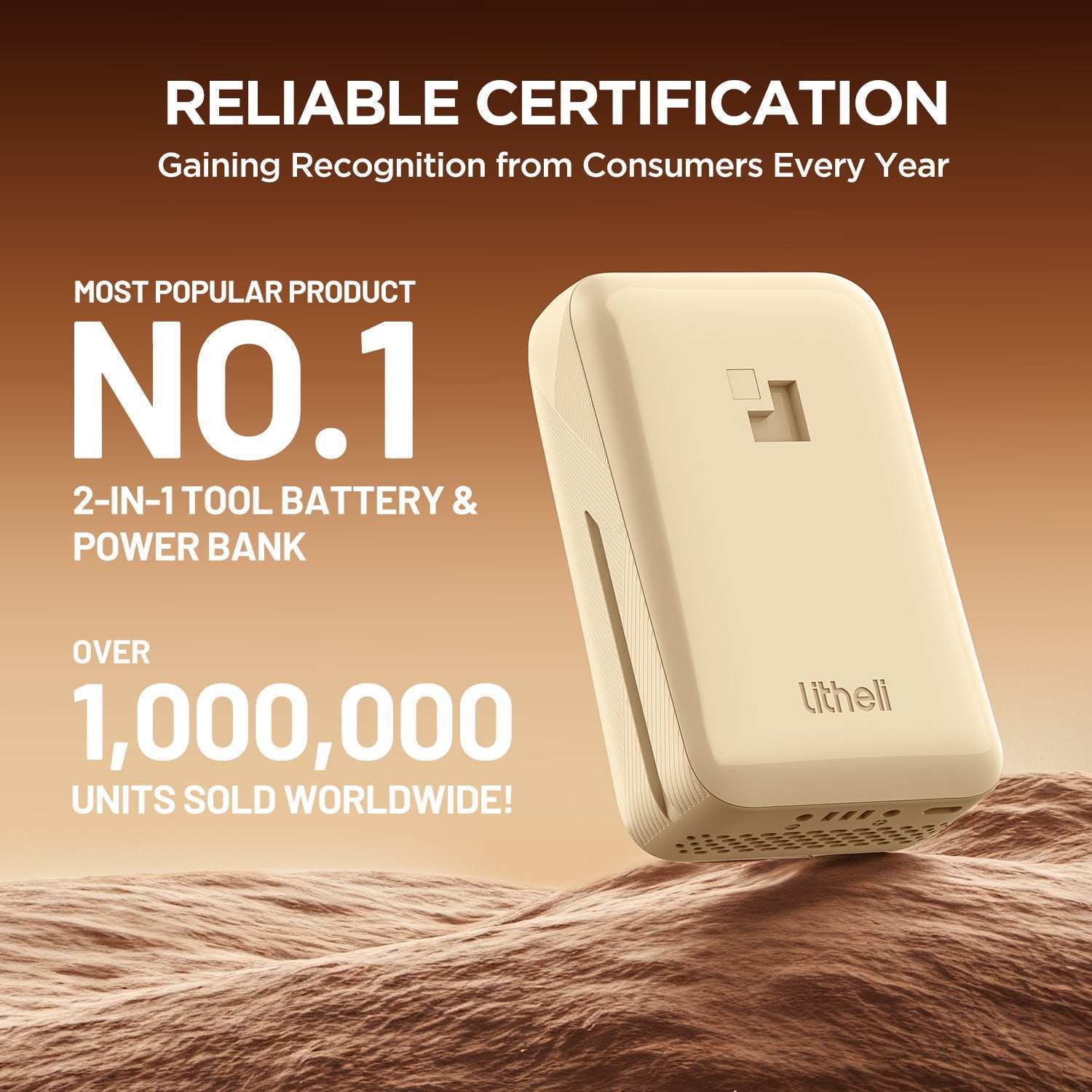 Litheli 2.0Ah 20V 2-in-1 Tool Battery & Power Bank