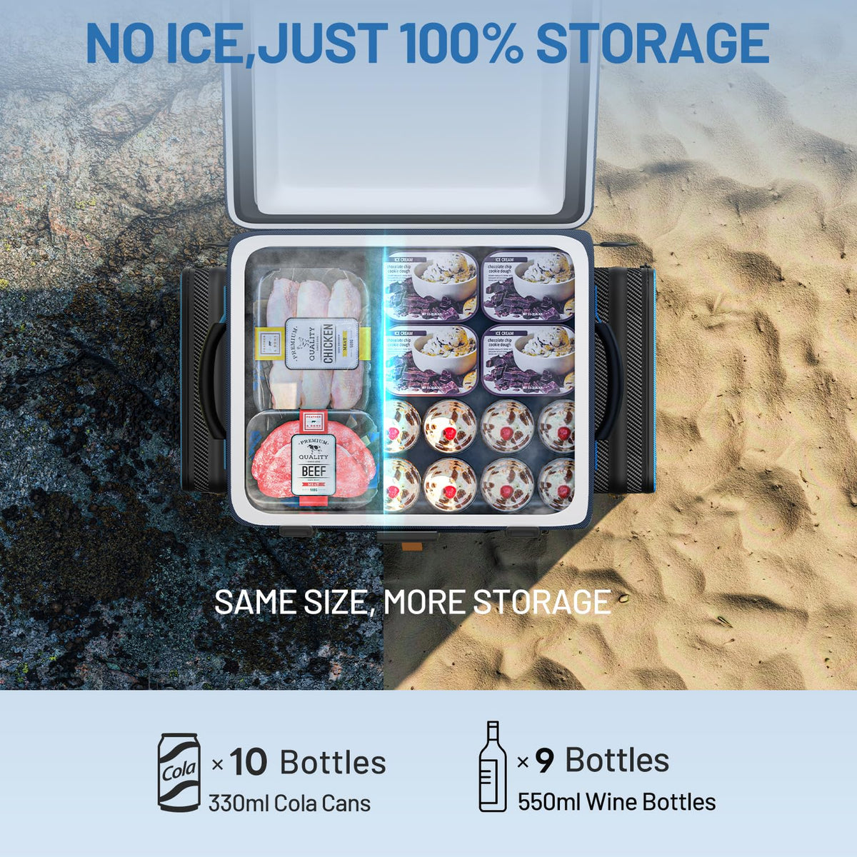 Litheli FrozenPack: The First Backpack Car Fridge | Includes 2 x 4.0Ah SE  Batteries | 20L/21QT