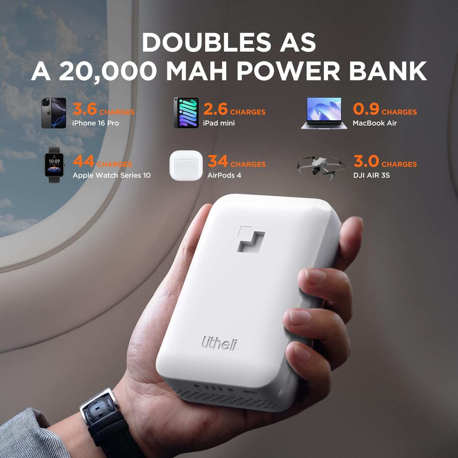Universal 20V lithium-ion battery compatible with other Litheli cordless tools