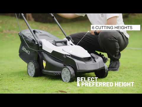 Litheli lawn mower with 2 x 4.0Ah batteries installed for extended runtime