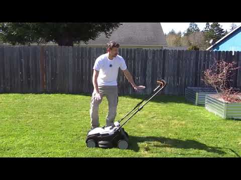 Grass collection box of Litheli 16" cordless mower with approximately 40L capacity
