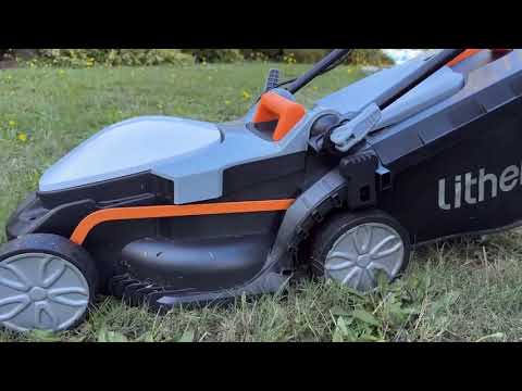 Easy grass cutting with Litheli 20V cordless lawn mower – 13-inch width, 3400 RPM high-performance motor for smooth mowing