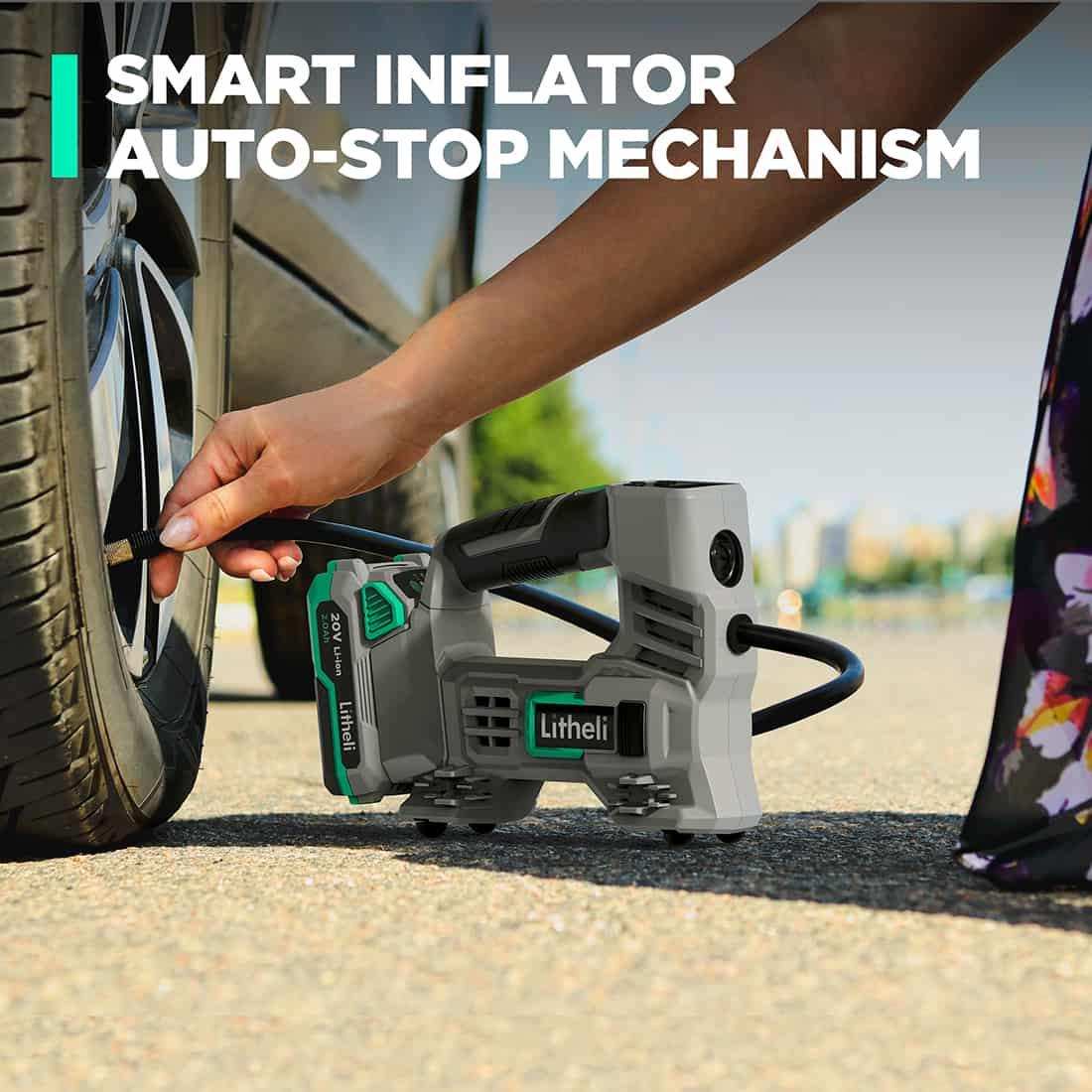 Litheli 20V Cordless Multi-function Inflator + 2.0Ah Battery & Charger