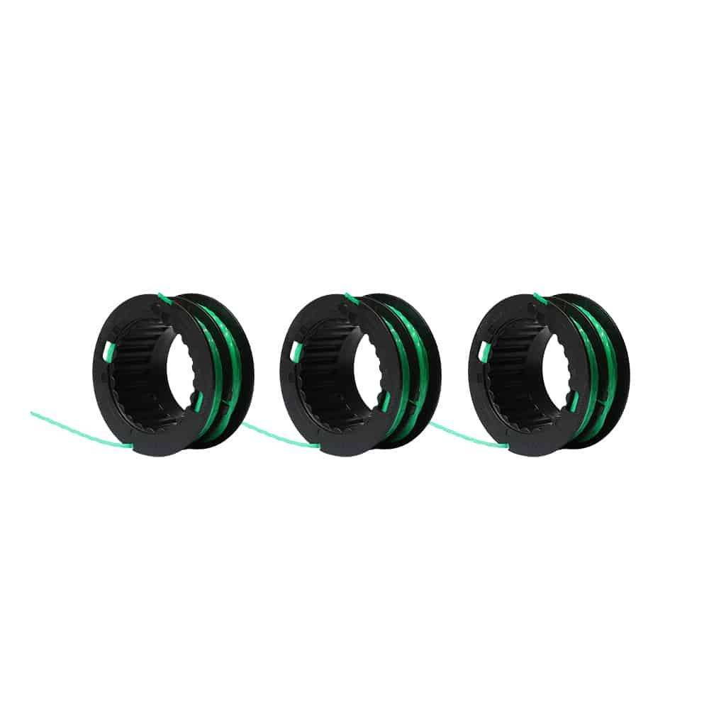 Litheli 0.08 inch dual line trimmer line 3-pack, durable replacement spool for 14 inch 2-in-1 string trimmer