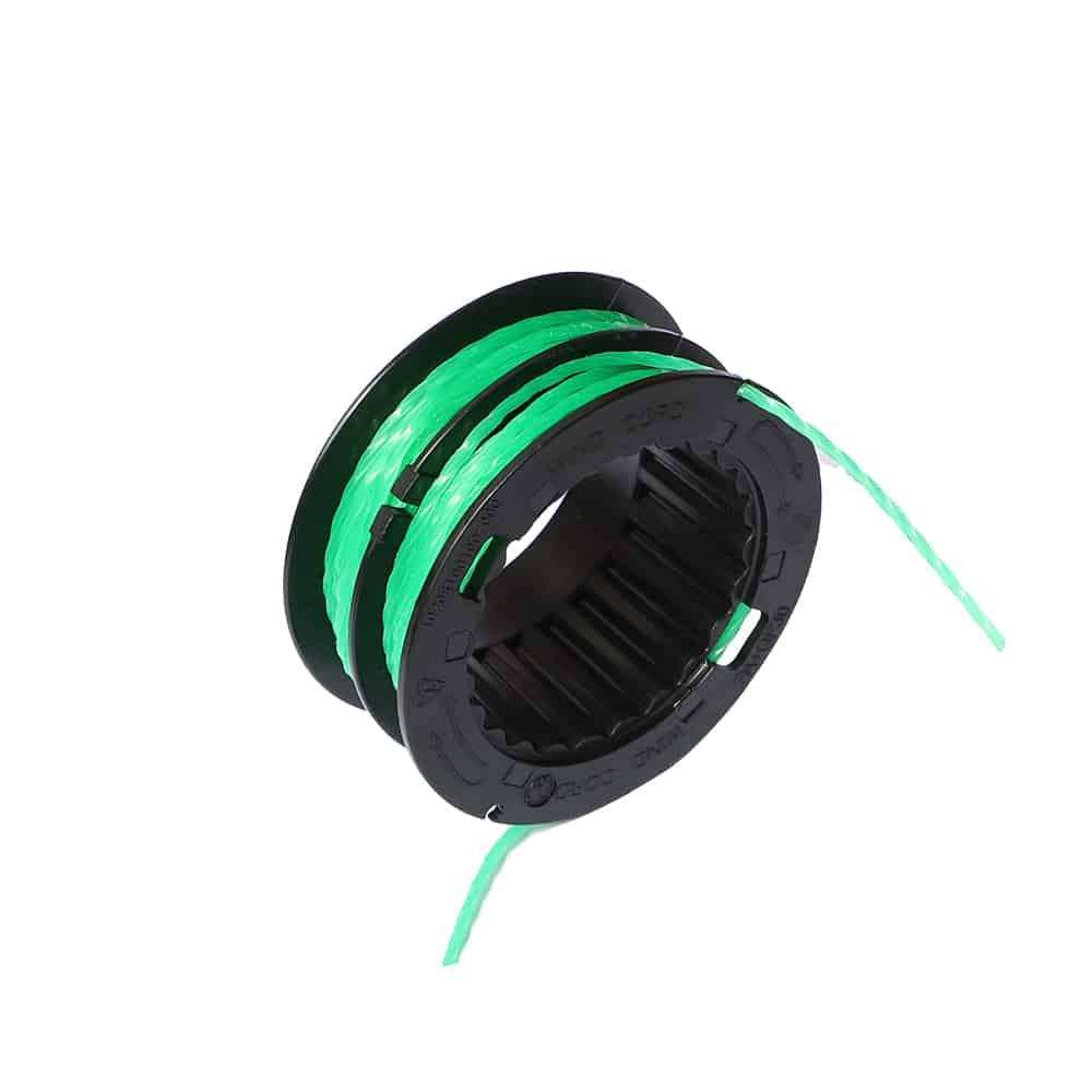 Close-up of Litheli 0.08 inch trimmer line made of durable high-tech material for precise grass trimming