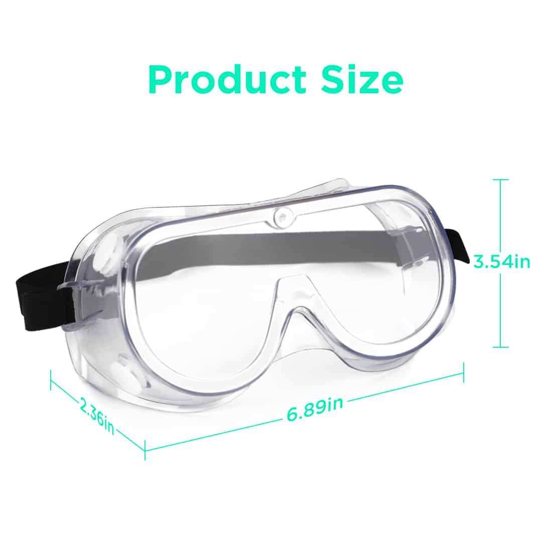 Adjustable elastic strap safety goggles for men and women, secure fit for multiple job sites and working conditions
