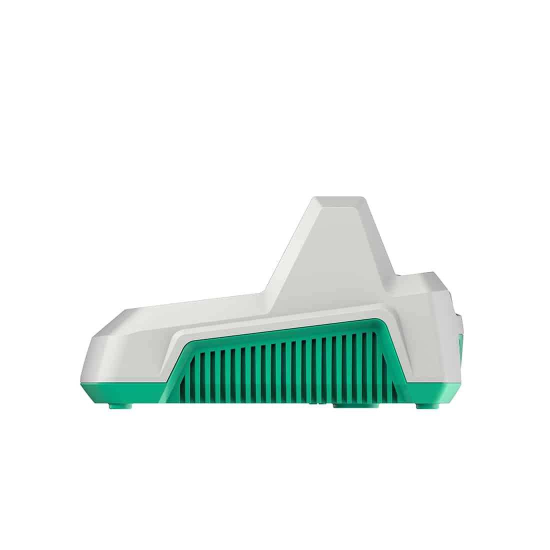 Compact 1.87 lb lithium battery charger with size 7.87x6.77x4.44 inches, portable and lightweight design