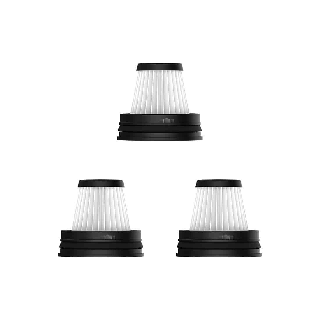 Litheli replacement HEPA filter 3-pack – washable and reusable filters for cordless handheld vacuum cleaner
