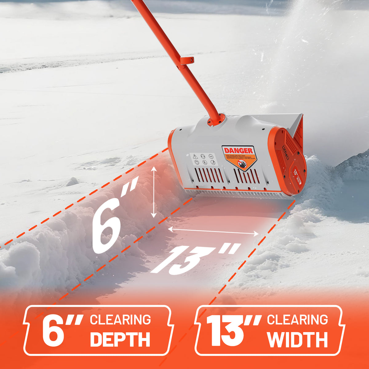 20V U20 4.0Ah 13'' Cordless Electric Snow Shovel