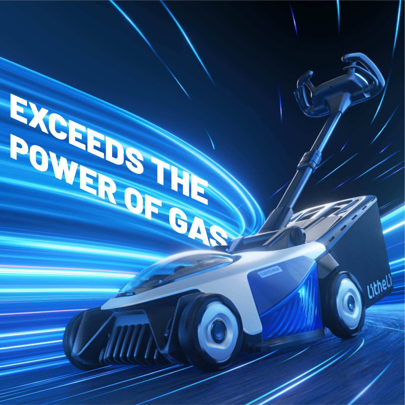 Litheli Cordless Lawn Mower, 40V(2*20V) Electric Lawn Mowers, 18.5 Inch Brushless Mower, 6-Adjustable Height, Self-propelled, With 2*4.0Ah Battery and Rapid Charge, for Garden/Yard/Farm