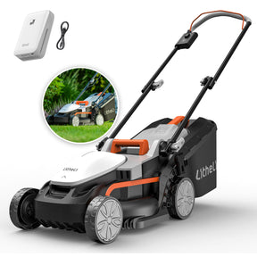 Litheli Cordless Lawn Mower, U20 Series 20V Electric Lawn Mowers, 13 Inch, Adjustment Heights, Light Weight, With 4.0Ah Portable Battery, for Garden/Yard/Farm