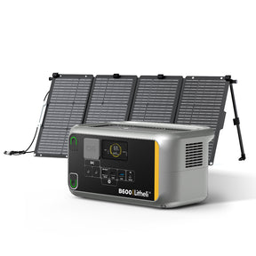 Litheli B600 Portable Power Station with solar panel| 600W 562Wh