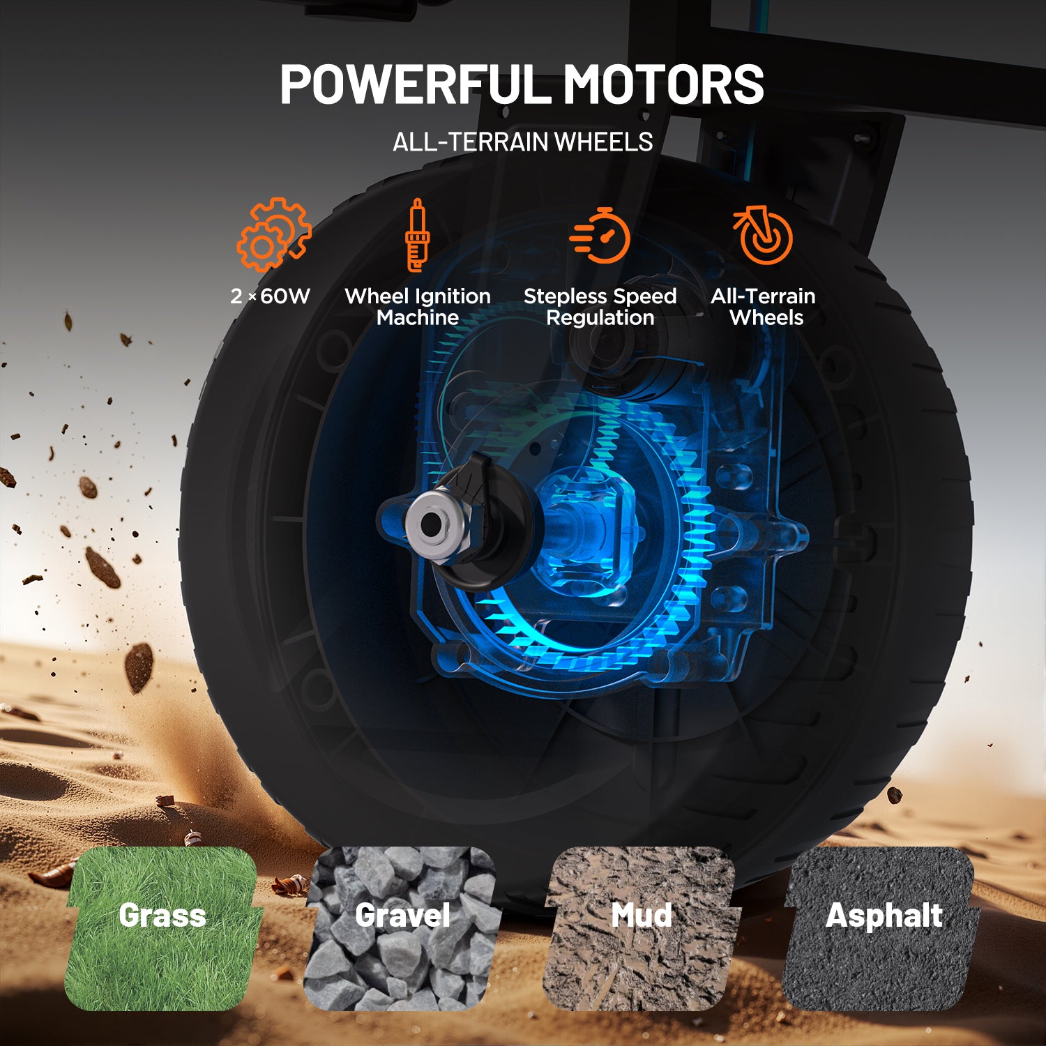 Litheli V100 Grey : Electric Collapsible Folding Outdoor Utility Wagon