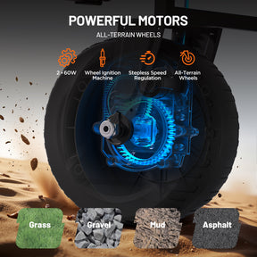 Litheli V100 Grey : Electric Collapsible Folding Outdoor Utility Wagon