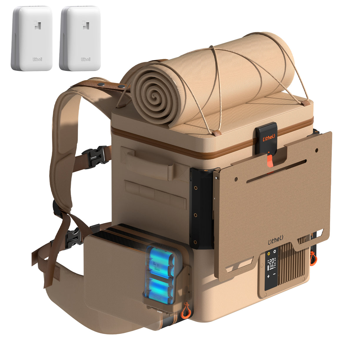LITHELI 20L car refrigerator and electric cooler for camping and road trips