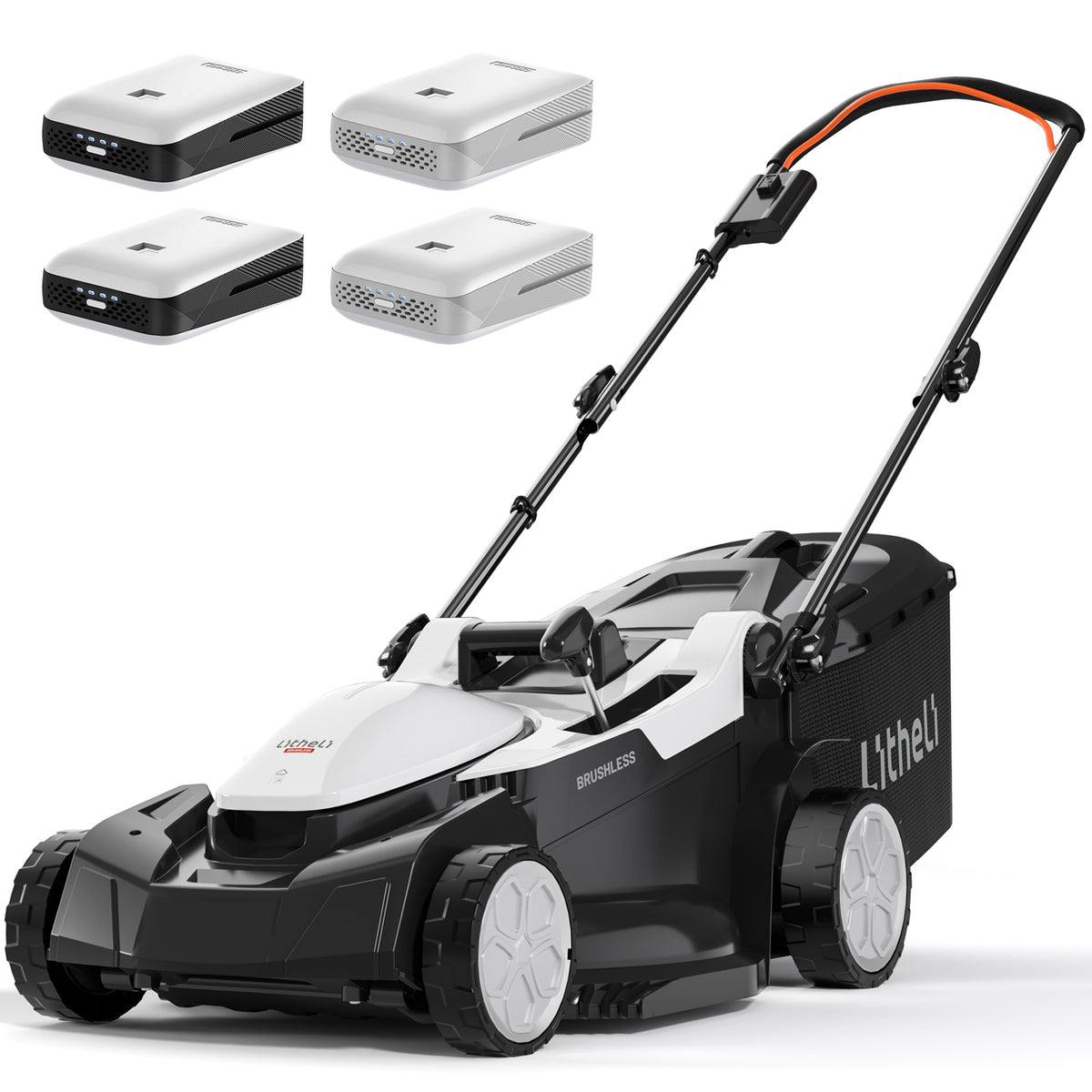 U20 18-Inch Brushless Lawn Mower | Includes 2 x 4.0Ah & 2 x 4.0Ah SE Batteries |  Effortlessly Tackle Lawns up to 6000 Sq. Ft.